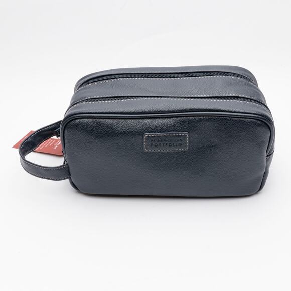 Perry Ellis Portfolio Double-Zip Travel Kit Navy - Picture 1 of 6